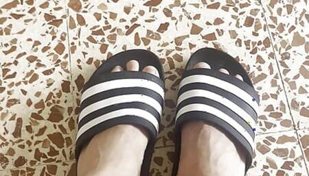 Feet at home in the morning