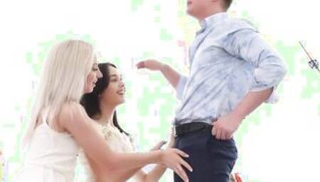 Skinny Babes Michelle Can and Bambi Dee Gotten Their Barely Legal Pussies Stuffed