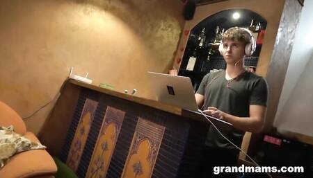 Beauty lass at masturbation action