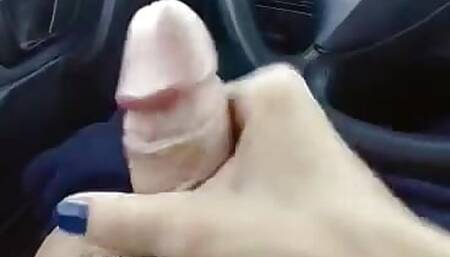 Handjob in the car