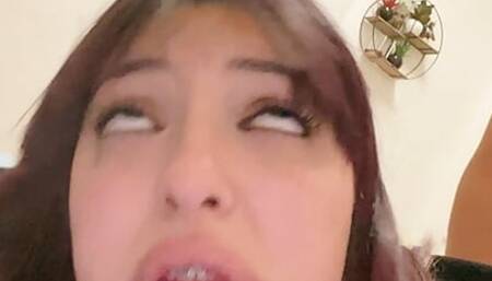 I see my sister turned around and shove it hard in her ass. she cry, but I cum inside her anyway