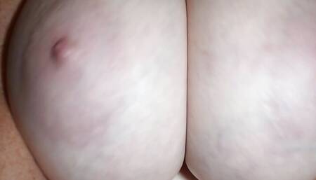 Putting Lotion on My DDD Cup Titties.  Big Boobs POV!