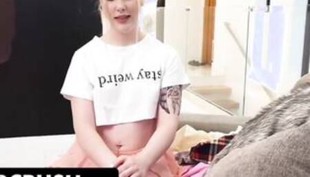 DadCrush - Innocent Indie Rose Bounces Her Juicy 19 Yo Pussy On Gigantic Dick point of watch