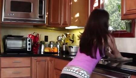 Horny Stepmom Takes Control Of Teen In Kitchen