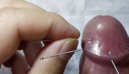 CBT needling penis