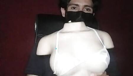 my little silicone torso has a cute lovable lingerie that makes me want to make love to her.