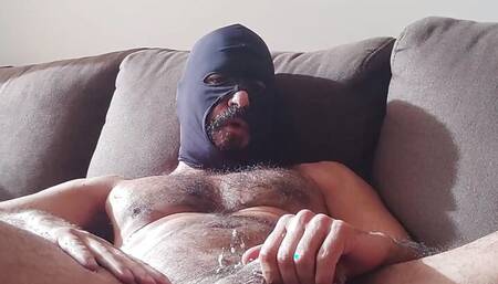 Masked daddy cumming in the morning