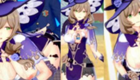 [Hentai Game Koikatsu! ]Have sex with Big tits Genshin Impact Lisa.3DCG Erotic Anime Video.