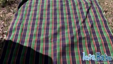 Outdoor MILF teases and strips for us