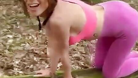 helping the horny girl who got lost in the forest.