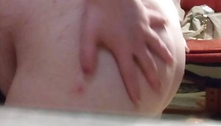 Bunnybeany playing with her little tits