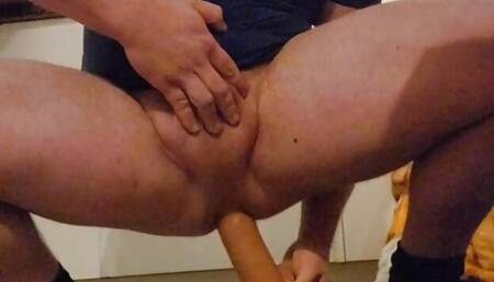 Big anal dildos in gaping arse