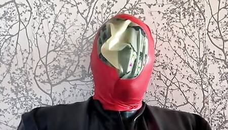 Double latex mask breath play
