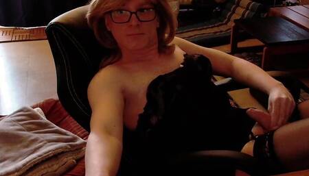 Sissy Secretary in horny after work activities