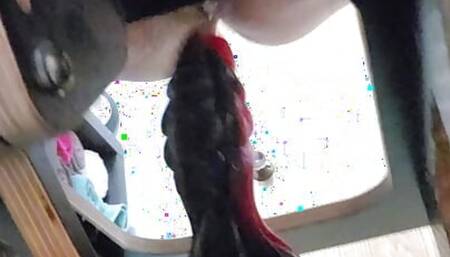 Tink88 getting off on her dildo rocker with her new toy