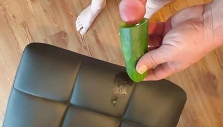Fucking a cucumber