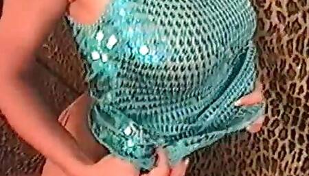 Roxana's first porn is an exhibitionist street whore masturbating her blonde pussy with a sex toy