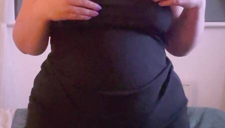 Big Butt Teasing Alone Rubbing My Boobs and Pussy