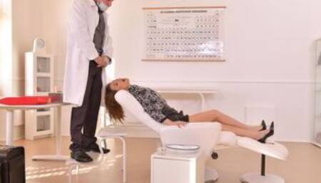 Sensual glamorous angel Mia Ferrari gives her boss a hot blowjob