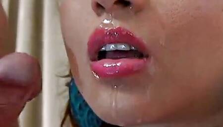 Teen slut Ellie sucks cock