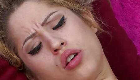 Hot model Goldie Glock takes on fuck machine and vibrator moaning in pleasure