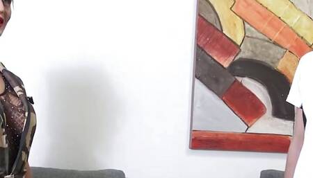 Amateur guy and his sexy casting, thanks to hot mommy Nataly Quinn