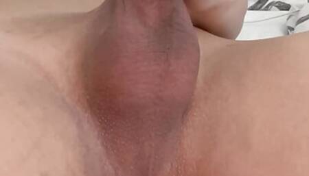 Cucumber in my ass and jerking off