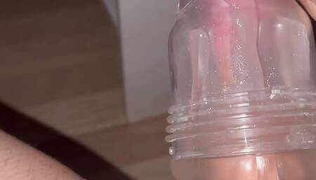 Masturbating with Flashlight and cumming inside