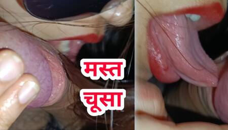 Best blowjob ever by Desi Hot Bhabhi to her Devar when nobody at home