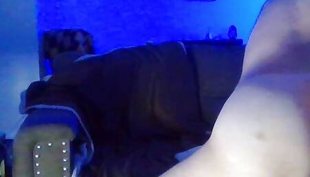 Chasity slave cums
