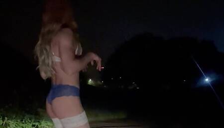 Cd in lingerie public