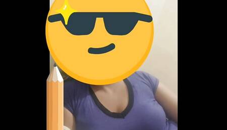 My big melons in my t shirt in blue kis ko ye mast lage