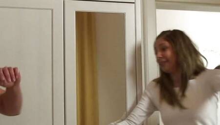 Tricky dude caught fucking her old brunette mom