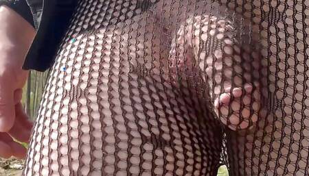I walk in the park wearing fishnet stockings. strangers stare at me