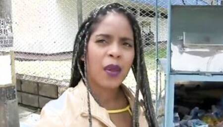 Curvy Black Ana Ebano Picked Up And Boned Hard For