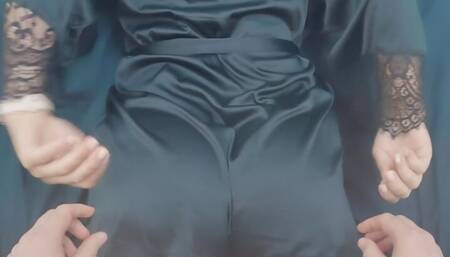 Stepmom asked for a massage but instead had sex with her stepson and got cum in her mouth (Subtitles in English)