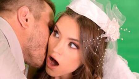 Sensual miniature doll Evelina Darling jumps on a big boner