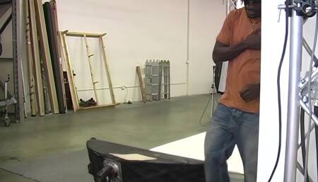 Big Black Boobs Get Covered In Cream!
