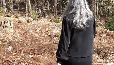 Sub Sarah Ordered to Masturbate in the Woods