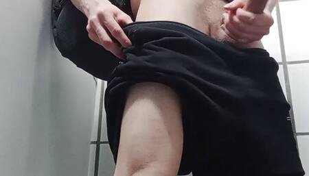 College Boy Jerks off & cums hard at the gym locker room