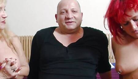 German redhead chubby berlin wife try threesome casting