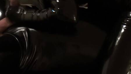 Latex Danielle and her army cumshot session. Full video second angle