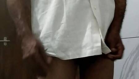 Dick play mastrubation in bathroom