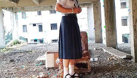 FN034 I'm back in my high school uniform