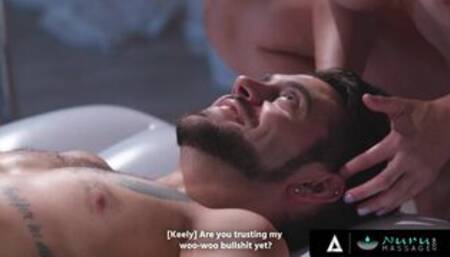 NURU MASSAGE - Busty MILF Ryan Keely Gets A Creampie After Solid Nuru Experience