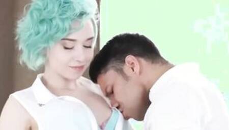 Skinny 19 Year Older Alice Klay Sits on a Long Dick That