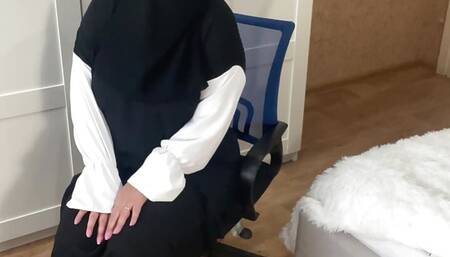 Arab with big boobs dancing and masturbating her tight pussy