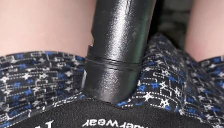 wet horny twink femboy plays with a vacuum cleaner while no one is home