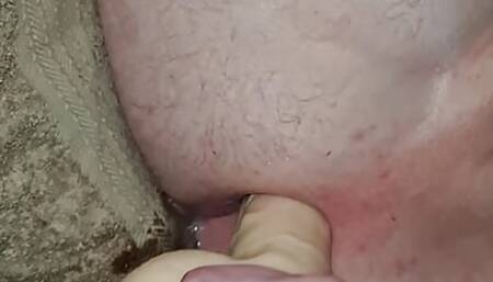 Sliding my dildo deep inside me