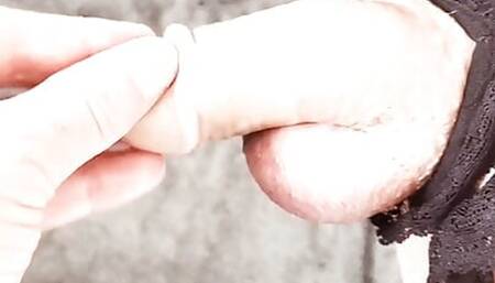 White defeat masturbation